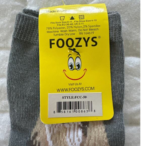 FOOZYS Socks Womens Lhasa Apso Gray Canine Collection Size 9-11 / Shoe 4-10 - Picture 6 of 6